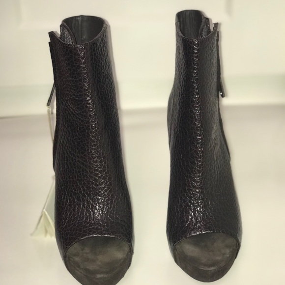 Brunello Cucinelli Leather Open- Toe Ankle Boot - Picture 5 of 8